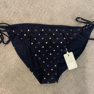 Daphney Spotted tie side bikini bottoms